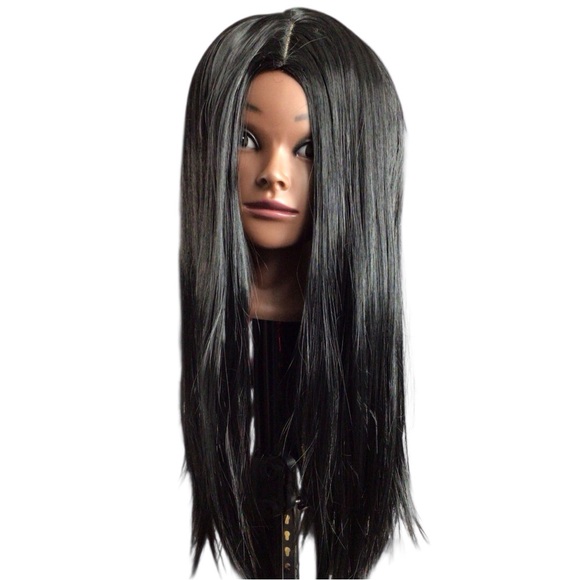 Black Straight Hair Wig with Sleek Shine NWT - Picture 2 of 7